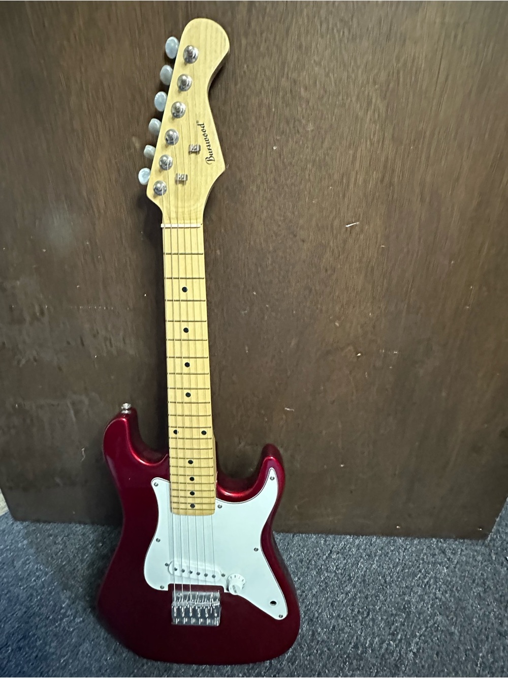 Branded Red Electric Guitar with Maple Neck